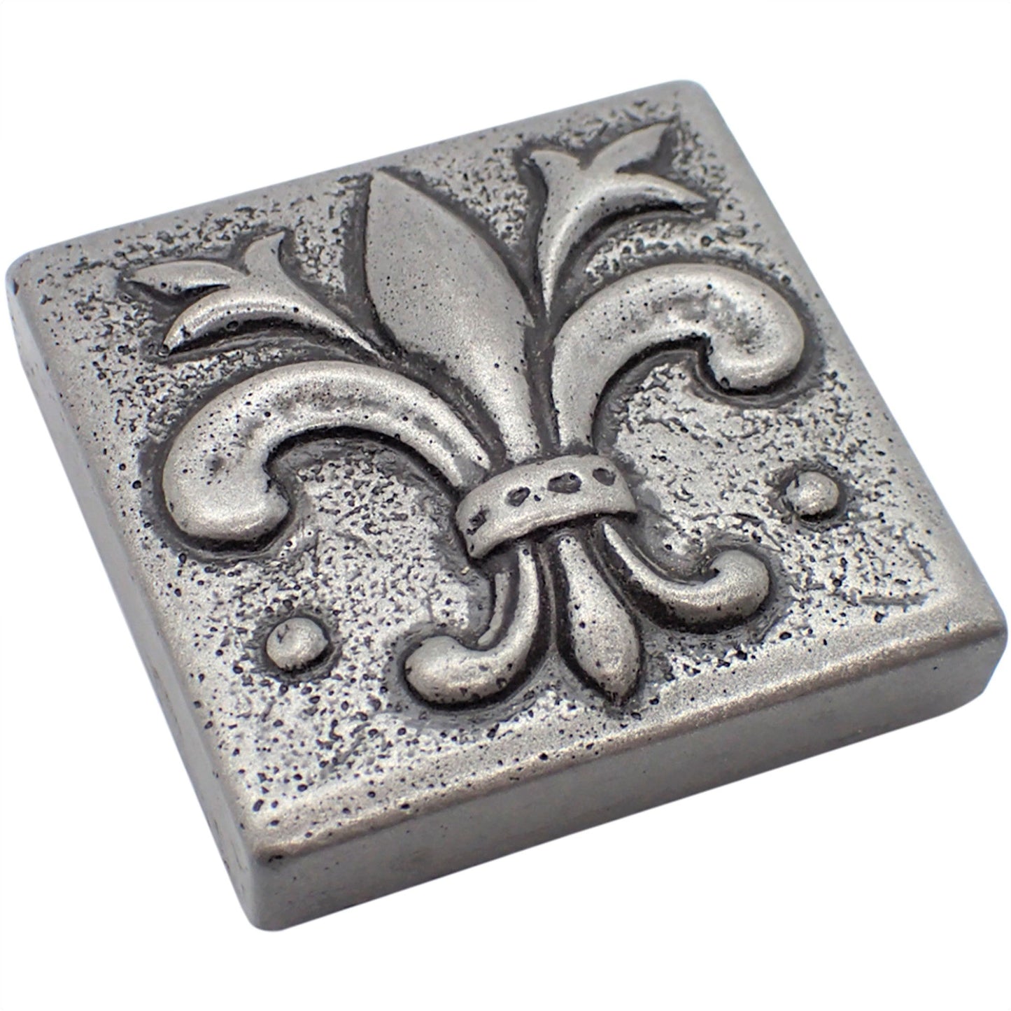 Fleur de Lis - Metal Insert Tile Pewter 2x2 ( PACK OF 8 PIECE)