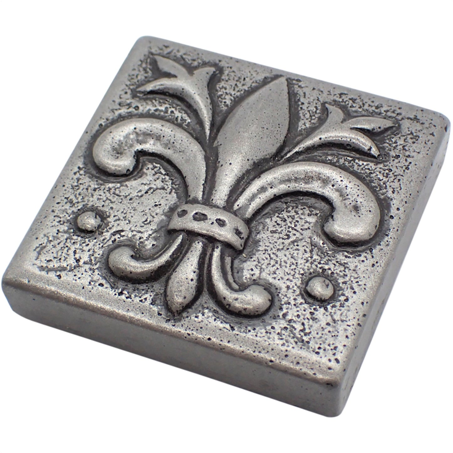 Fleur de Lis - Metal Insert Tile Pewter 2x2 ( PACK OF 8 PIECE)