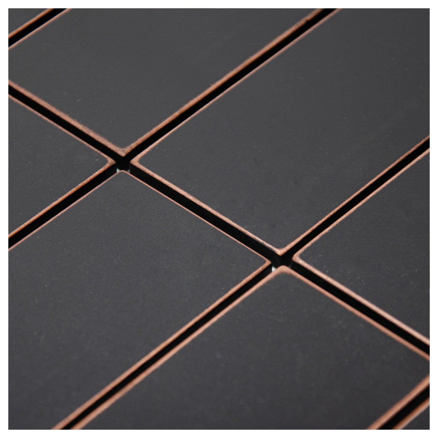 (5 Sqft/ Pack) 12" x 12" Oil Rubbed Bronze Stacked Metal Mosaic Tile – Artisan Crafted Modern Wall Accent for Kitchen & Bathroom