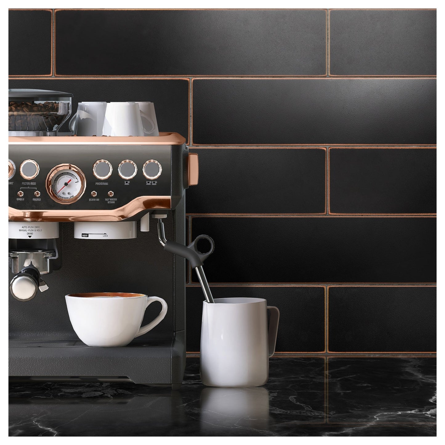 (2 Sqft/ Pack) MetroEdge 3" x 12" Oil Rubbed Bronze Metal Subway Tile – Handmade Modern Wall Accent for Kitchen & Bathroom