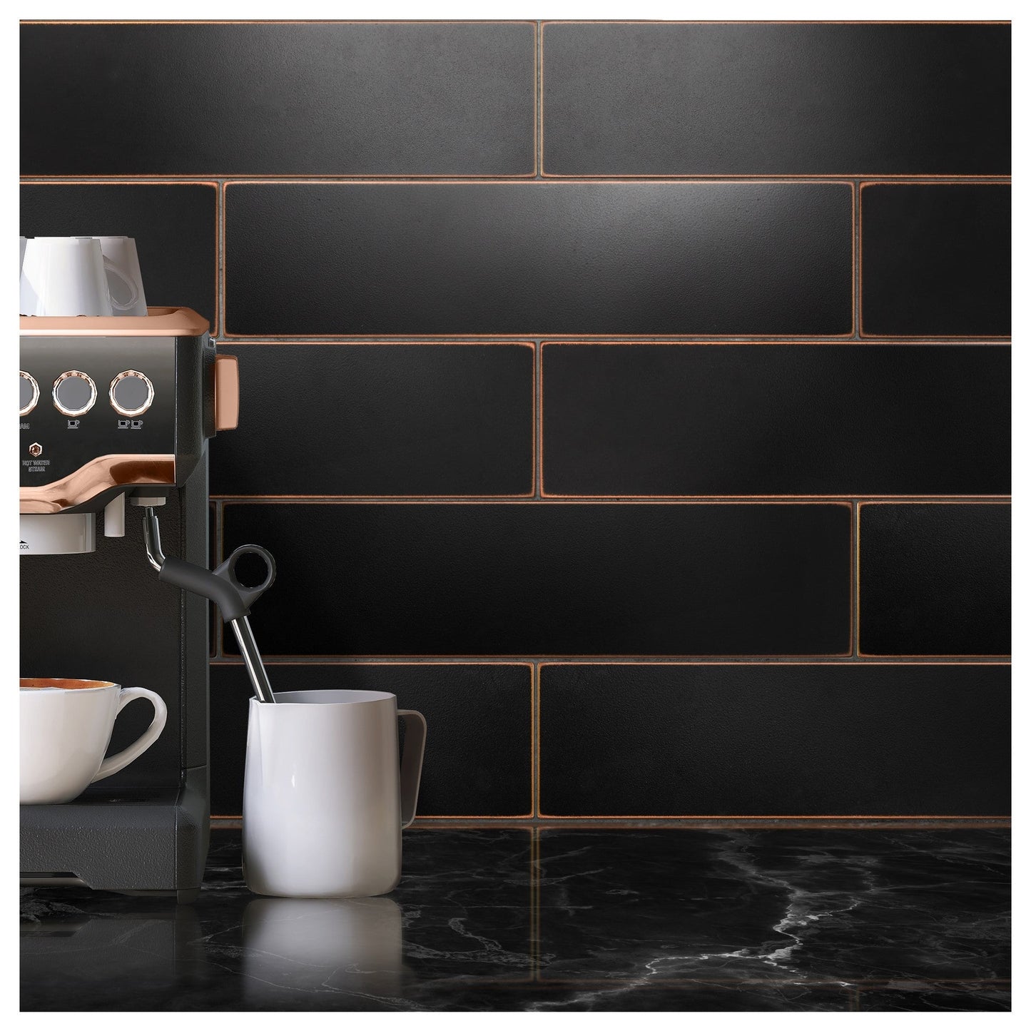 (2 Sqft/ Pack) MetroEdge 3" x 12" Oil Rubbed Bronze Metal Subway Tile – Handmade Modern Wall Accent for Kitchen & Bathroom