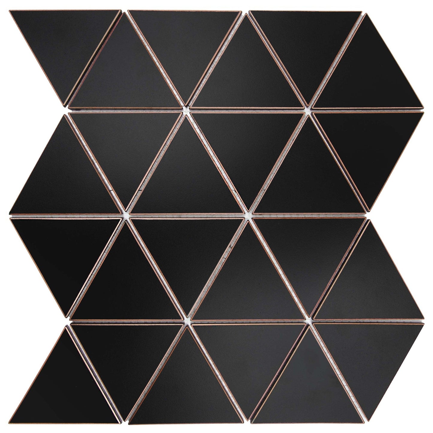 (5 Sqft/ Pack) MetroEdge 12” x 12” Triangle Metal Mosaic Tile – Oil Rubbed Bronze – Modern Wall Accent for Kitchen & Bathroom