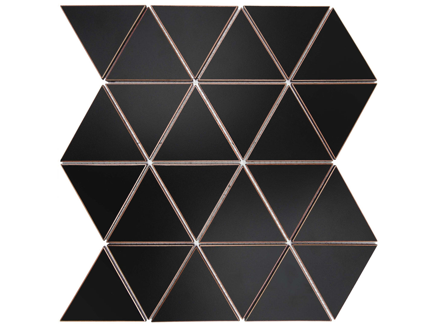 (5 Sqft/ Pack) MetroEdge 12” x 12” Triangle Metal Mosaic Tile – Oil Rubbed Bronze – Modern Wall Accent for Kitchen & Bathroom