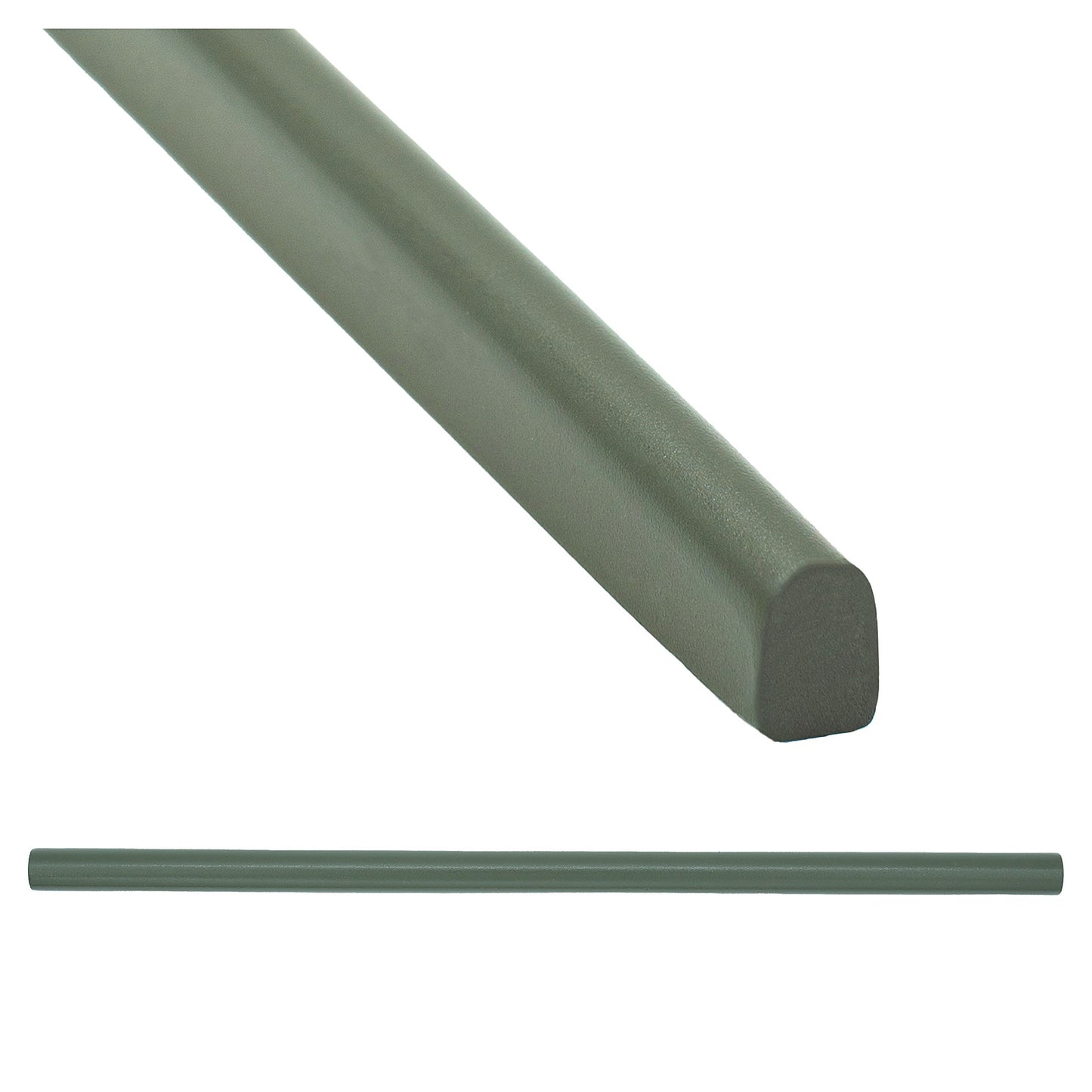 Modula Cast Stone Green Pencil Bullnose Wall Accent Tile Trim – 1/2” x 12” (Set of 5)