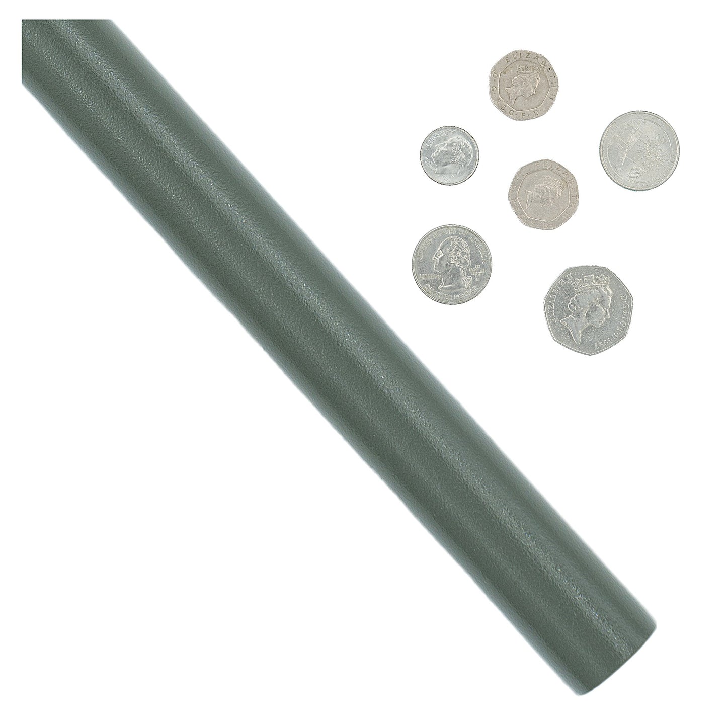 Modula Cast Stone Green Pencil Bullnose Wall Accent Tile Trim – 1/2” x 12” (Set of 5)