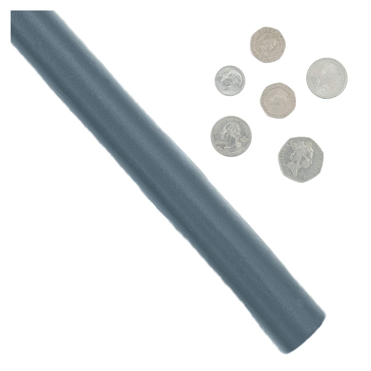 Modula Cast Stone Slate Blue Pencil Bullnose Wall Accent Tile Trim – 1/2” x 12” (Set of 5)