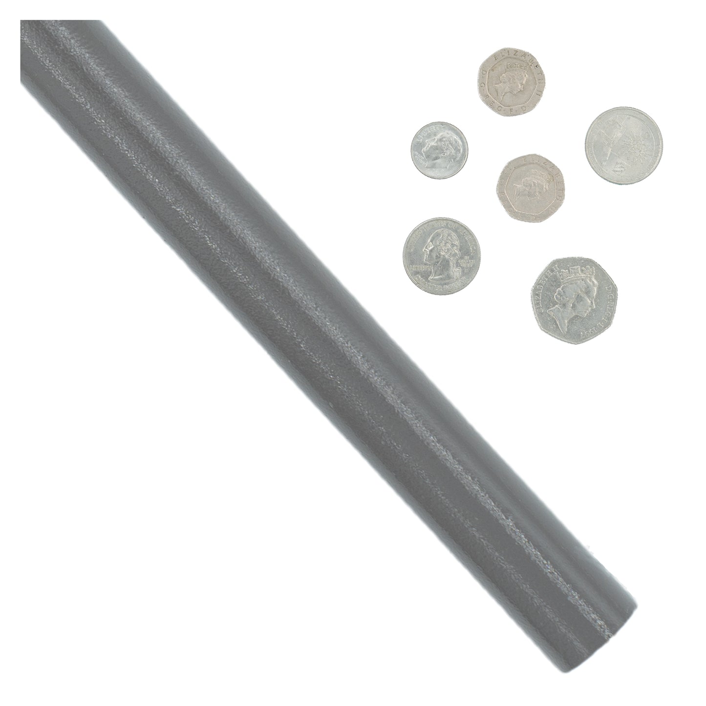 Modula Cast Stone Taupe Pencil Bullnose Wall Accent Tile Trim – 1/2” x 12” (Set of 5)