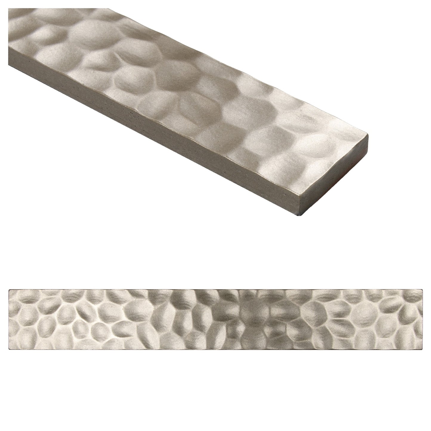 Handcraft Artisan Nickel Metal Accent Wall Tile Trim – 2” x 12” (Set of 5)