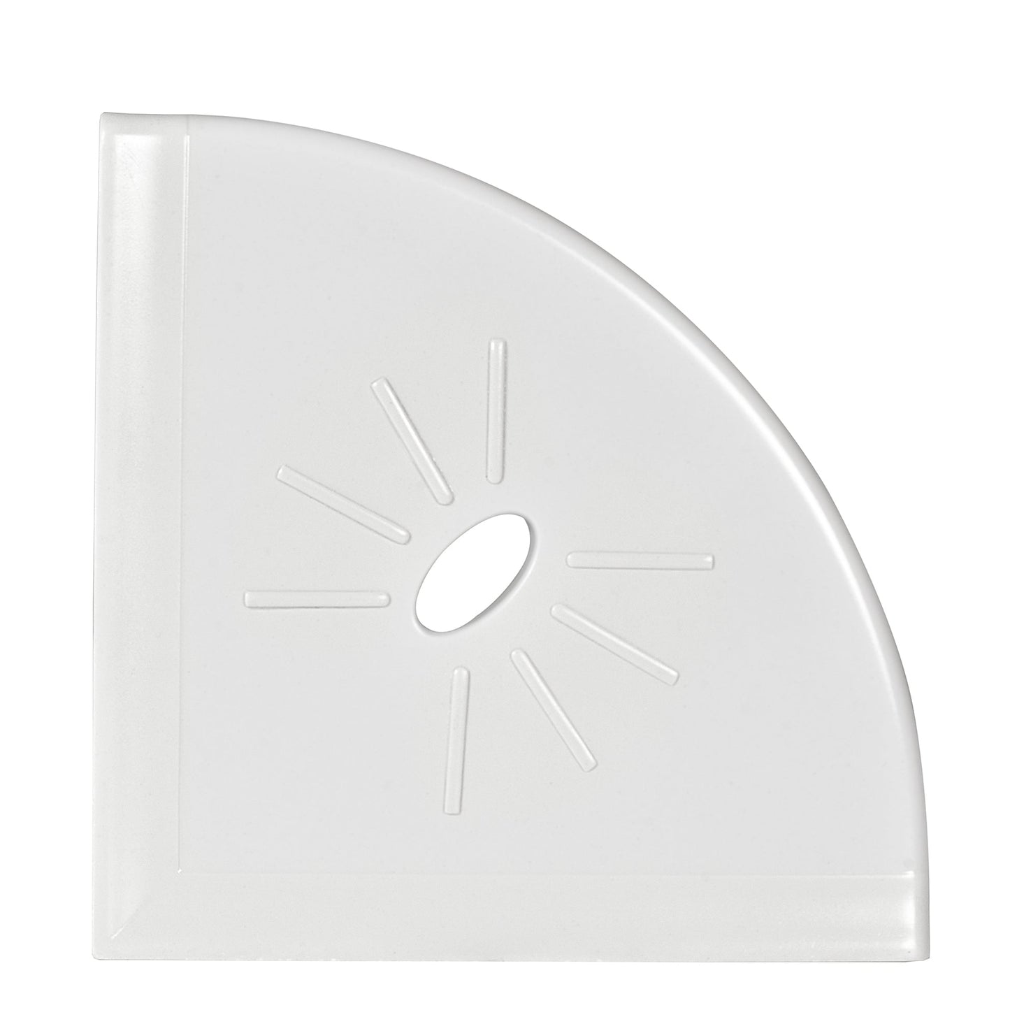 Universal 8.8" Cast Stone Bright White Corner Shelf – Handmade Wall-Mounted Shelf for Bathroom & Kitchen – Modern Flatback Design