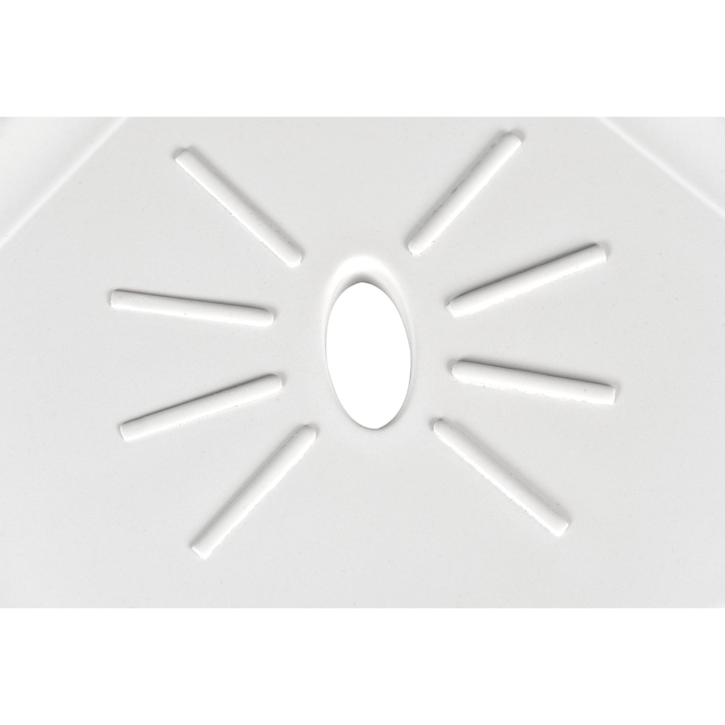 Universal 8.8" Cast Stone Bright White Corner Shelf – Handmade Wall-Mounted Shelf for Bathroom & Kitchen – Modern Flatback Design