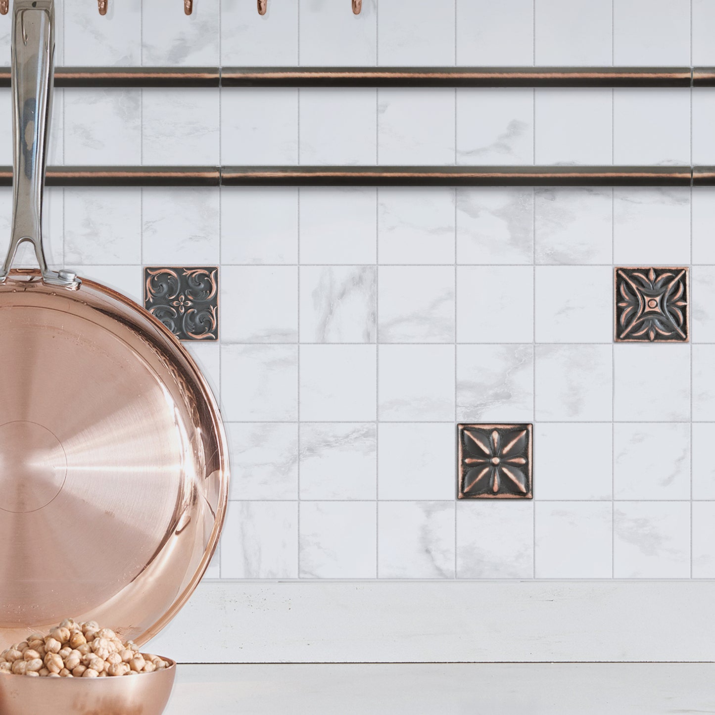 Modula Metal Oil Rubbed Bronze Pencil Bullnose Wall Accent Tile Trim – 1/2” x 12” (Set of 5)