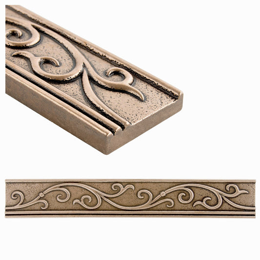 Fiora Artisan Bronze Metal Accent Wall Tile Trim – 1.75” x 12” (Set of 5)