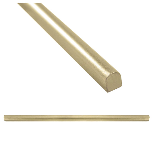 Modula Metal Gold Pencil Bullnose Wall Accent Tile Trim – 1/2” x 12” (Set of 5)