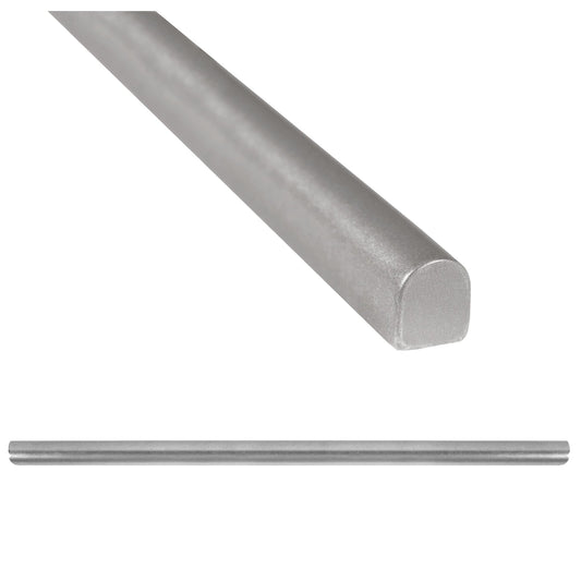 Modula Metal Pewter Pencil Bullnose Wall Accent Tile Trim – 1/2” x 12” (Set of 5)