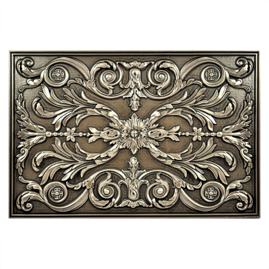 Handmade Savoy Bronze Metal Wall Accent Mural – Fireplace & Kitchen Backsplash Panel – 12” x 18”