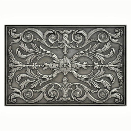 Handmade Savoy Pewter Metal Wall Accent Mural – Fireplace & Kitchen Backsplash Panel – 12” x 18”