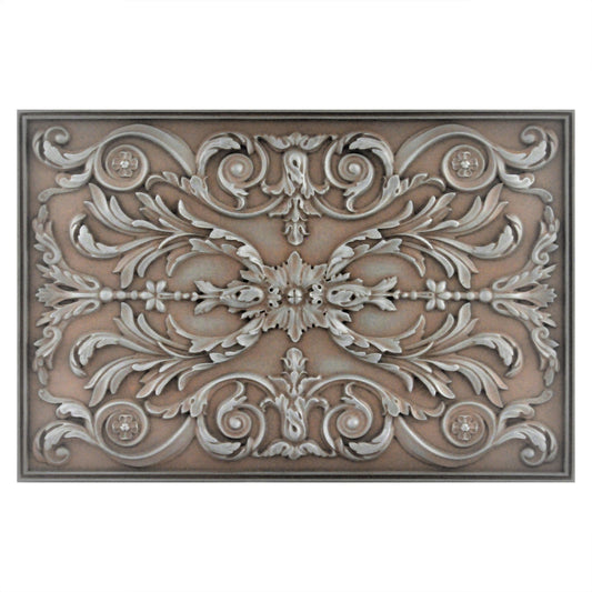 Handmade Savoy Iron Rust Metal Wall Accent Mural – Fireplace & Kitchen Backsplash Panel – 12” x 18”