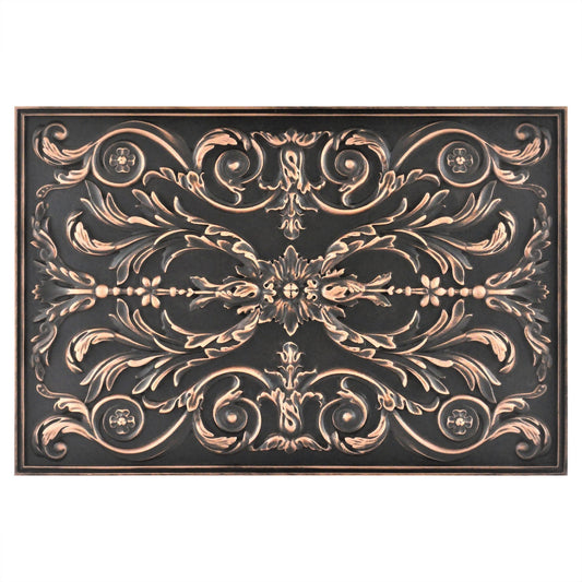 Handmade Savoy Oil Rubbed Bronze Metal Wall Accent Mural – Fireplace & Kitchen Backsplash Panel – 12” x 18”