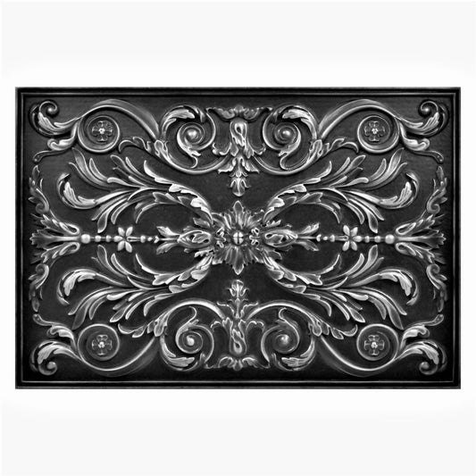 Handmade Savoy Wrought Iron Metal Wall Accent Mural – Fireplace & Kitchen Backsplash Panel – 12” x 18”