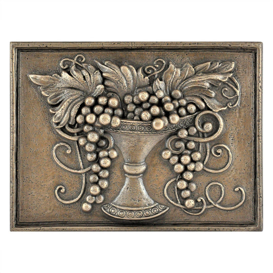 Handmade Vintique Bronze Metal Wall Accent Mural – Fireplace & Kitchen Backsplash Panel – 12” x 16”