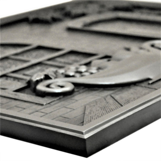 Handmade Toscana Pewter Metal Wall Accent Mural – Fireplace & Kitchen Backsplash Panel – 12” x 18”