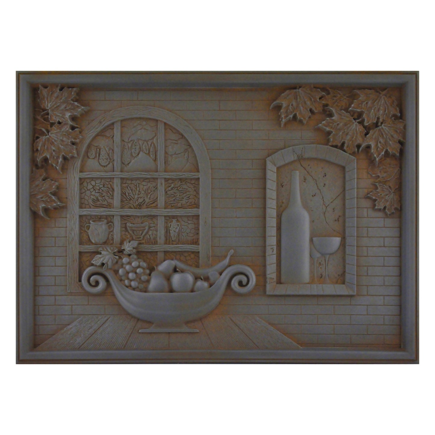 Handmade Toscana Iron Rust Metal Wall Accent Mural – Fireplace & Kitchen Backsplash Panel – 12” x 18”