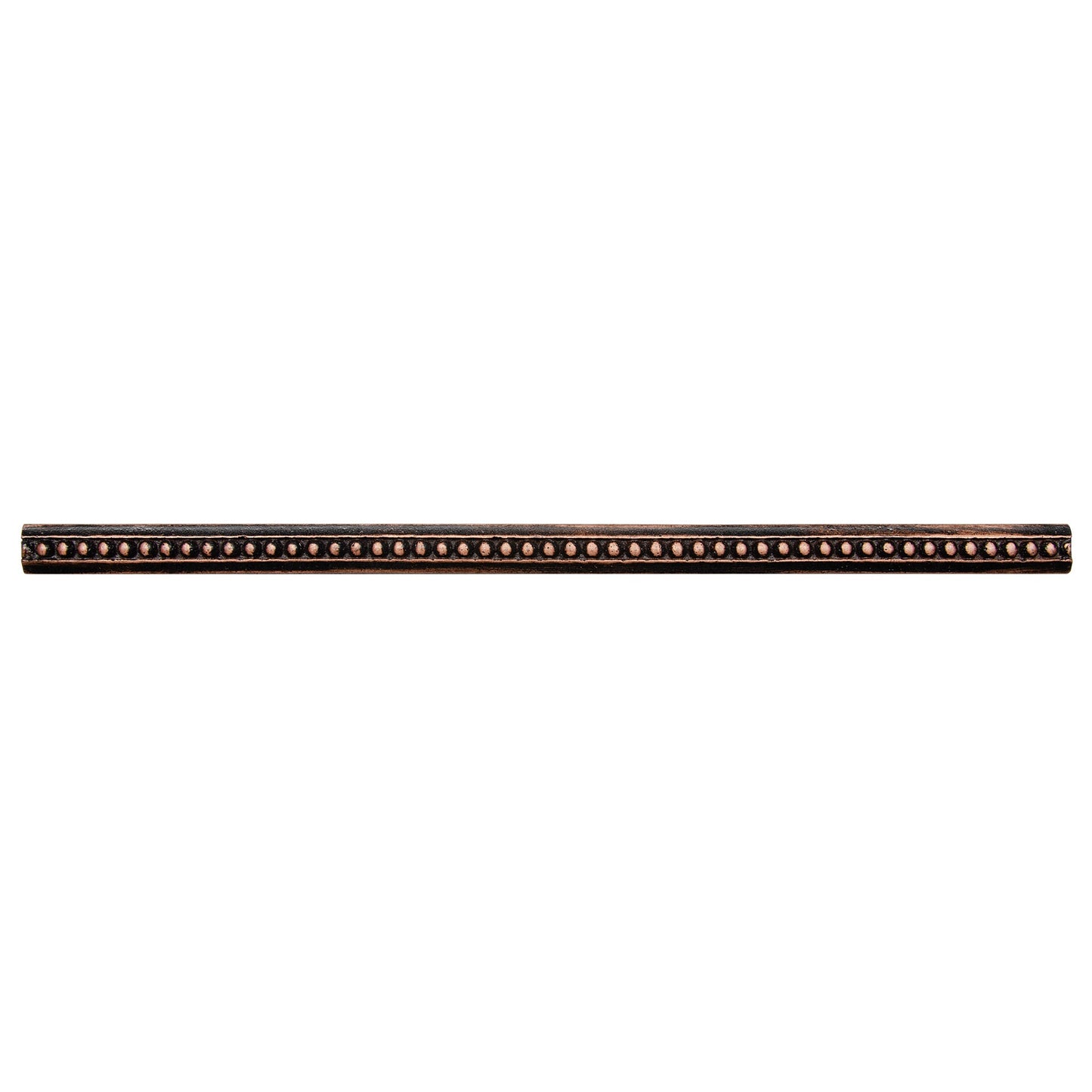 Artisan Crafted Bead Metal Accent Tile Trim –Oil Rubbed Bronze – 9/16” x 12” (Set of 5)