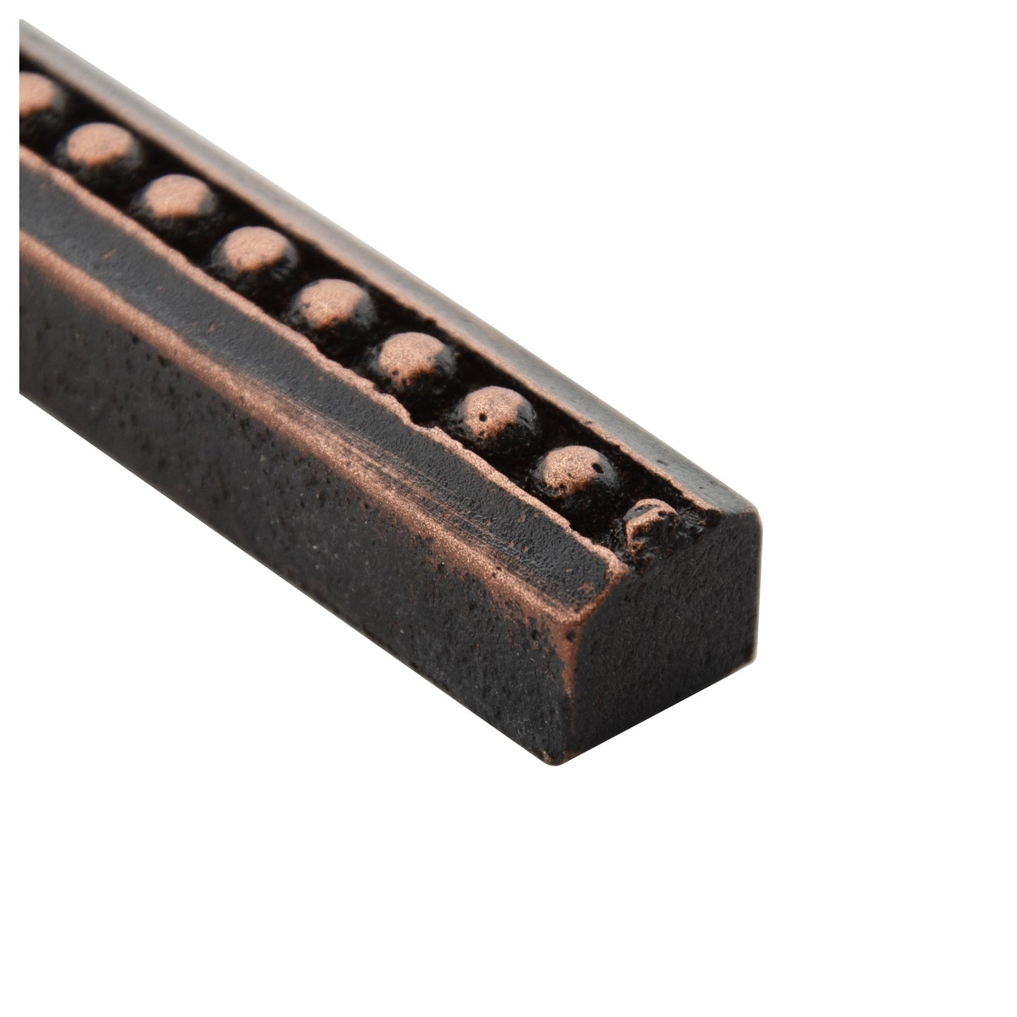 Artisan Crafted Bead Metal Accent Tile Trim –Oil Rubbed Bronze – 9/16” x 12” (Set of 5)