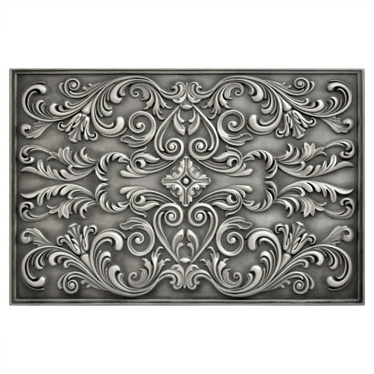 Handmade Imperial Pewter Metal Wall Accent Mural – Fireplace & Kitchen Backsplash Panel – 16” x 24”