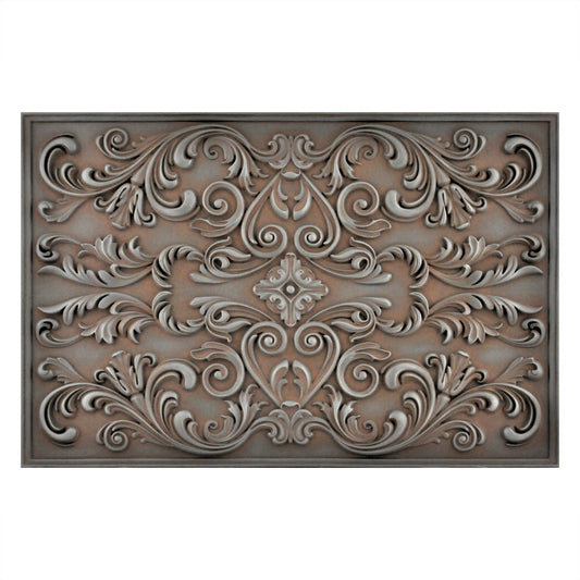 Handmade Imperial Iron Rust Metal Wall Accent Mural – Fireplace & Kitchen Backsplash Panel – 16” x 24”