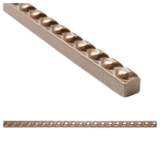 Artisan Rope Bronze Metal Accent Wall Tile Trim - 1/2" x 12" (Set of 5)