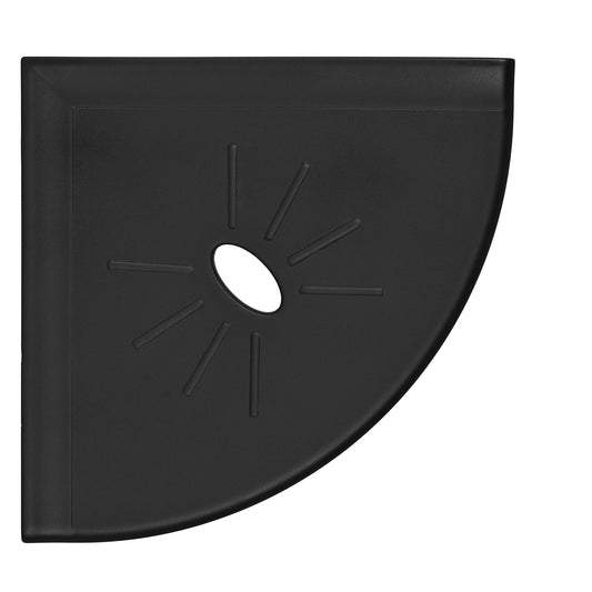 Universal 8.8" Metal Matte Iron Black Corner Shelf – Handmade Wall-Mounted Shelf for Bathroom & Kitchen – Modern Flatback Design