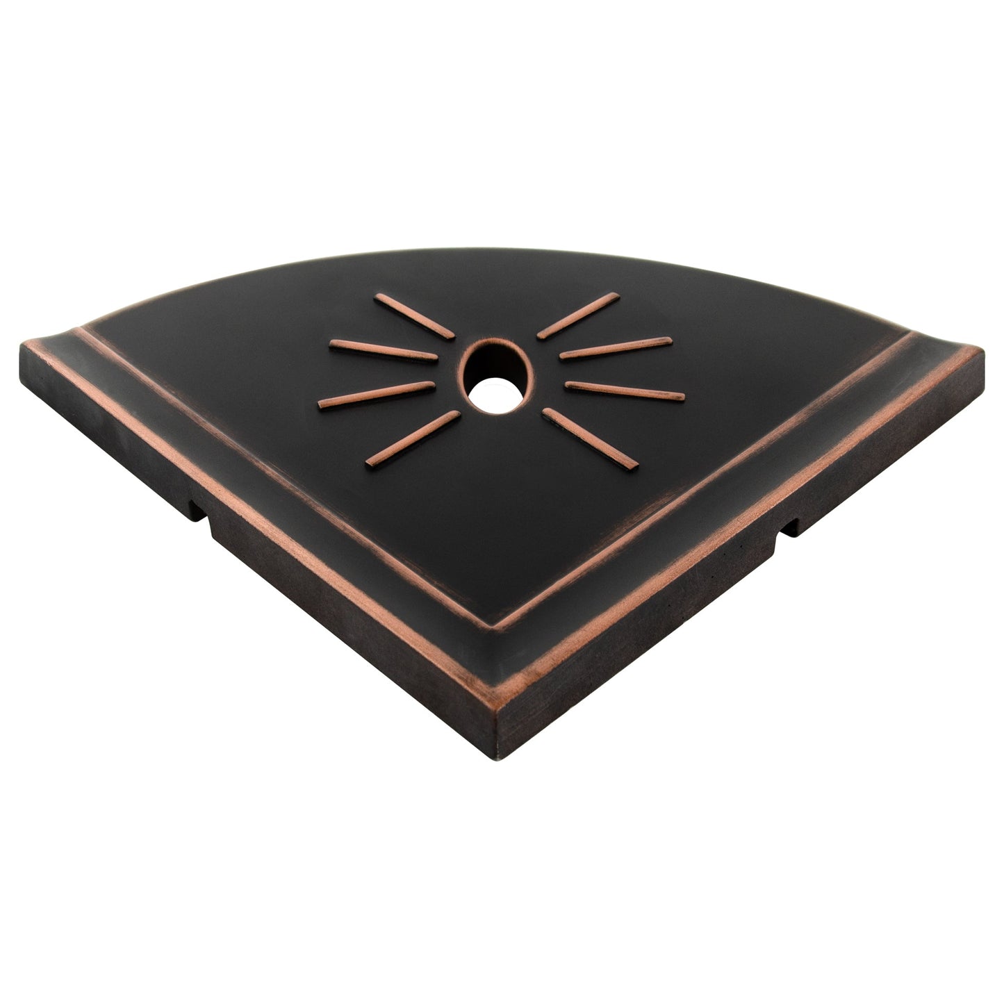 Universal 8.8" Metal Oil Rubbed Bronze  Corner Shelf – Handmade Wall-Mounted Shelf for Bathroom & Kitchen – Modern Flatback Design