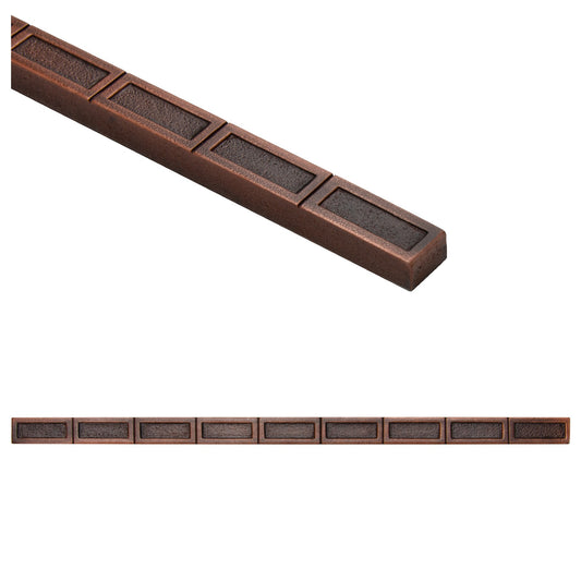 Link Artisan Oil Rubbed Bronze Metal Accent Wall Tile Trim – 1/2” x 12” (Set of 5)