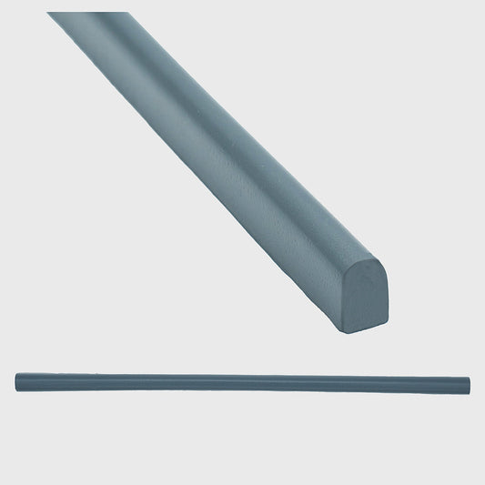 Modula Cast Stone Slate Blue Pencil Bullnose Wall Accent Tile Trim – 1/2” x 12” (Set of 5)
