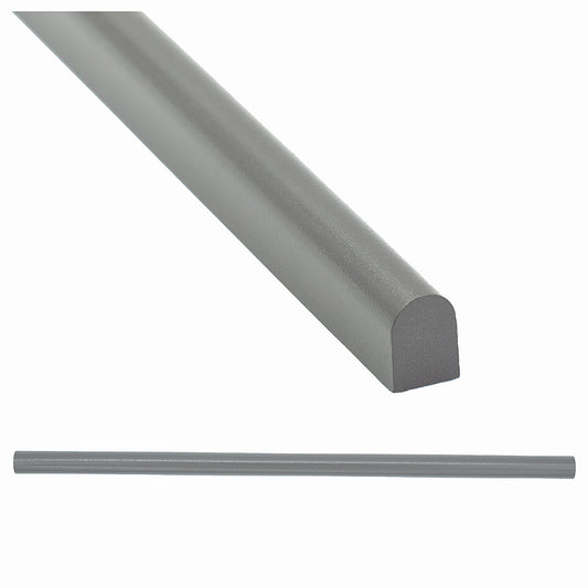 Modula Cast Stone Taupe Pencil Bullnose Wall Accent Tile Trim – 1/2” x 12” (Set of 5)