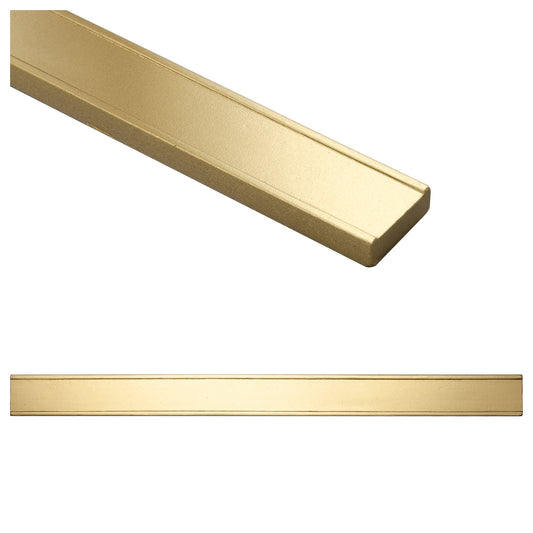 Ponte Artisan Gold Metal Accent Wall Tile Trim – 1” x 12” (Set of 5)
