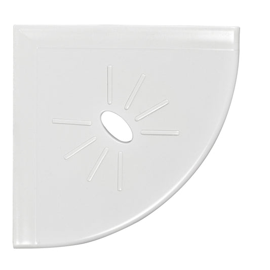 Universal 8.8" Cast Stone Bright White Corner Shelf – Handmade Wall-Mounted Shelf for Bathroom & Kitchen – Modern Flatback Design