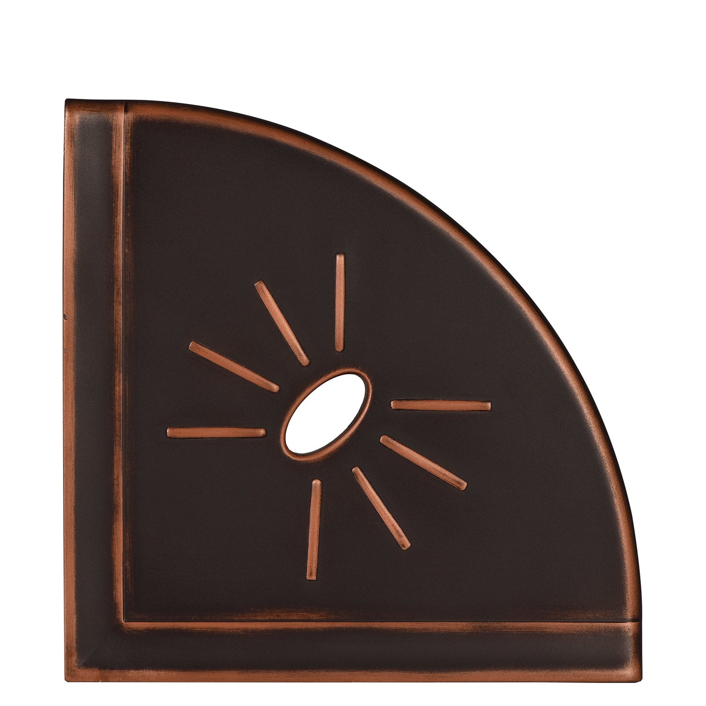Universal 8.8" Metal Oil Rubbed Bronze  Corner Shelf – Handmade Wall-Mounted Shelf for Bathroom & Kitchen – Modern Flatback Design