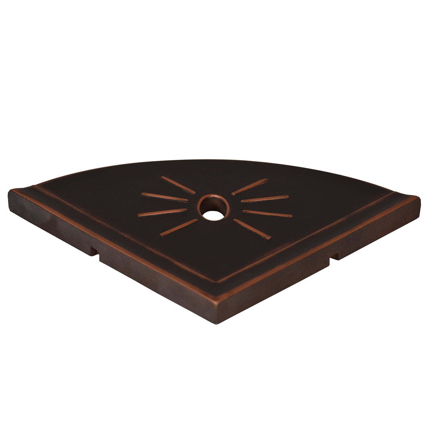 Universal 8.8" Metal Oil Rubbed Bronze  Corner Shelf – Handmade Wall-Mounted Shelf for Bathroom & Kitchen – Modern Flatback Design