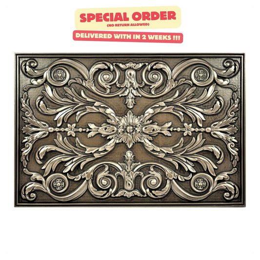 Handmade Savoy Bronze Metal Wall Accent Mural – Fireplace & Kitchen Backsplash Panel – 12” x 18”