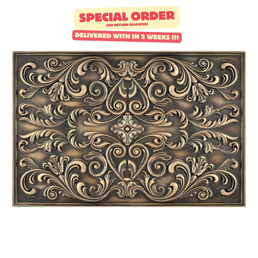 Handmade Imperial Bronze Metal Wall Accent Mural – Fireplace & Kitchen Backsplash Panel – 16” x 24”