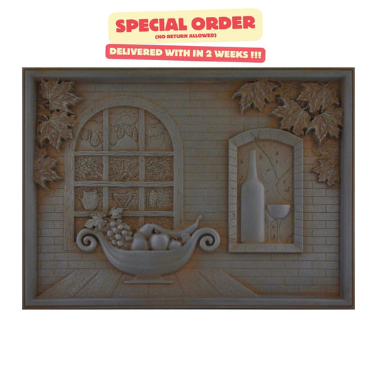 Handmade Toscana Iron Rust Metal Wall Accent Mural – Fireplace & Kitchen Backsplash Panel – 12” x 18”